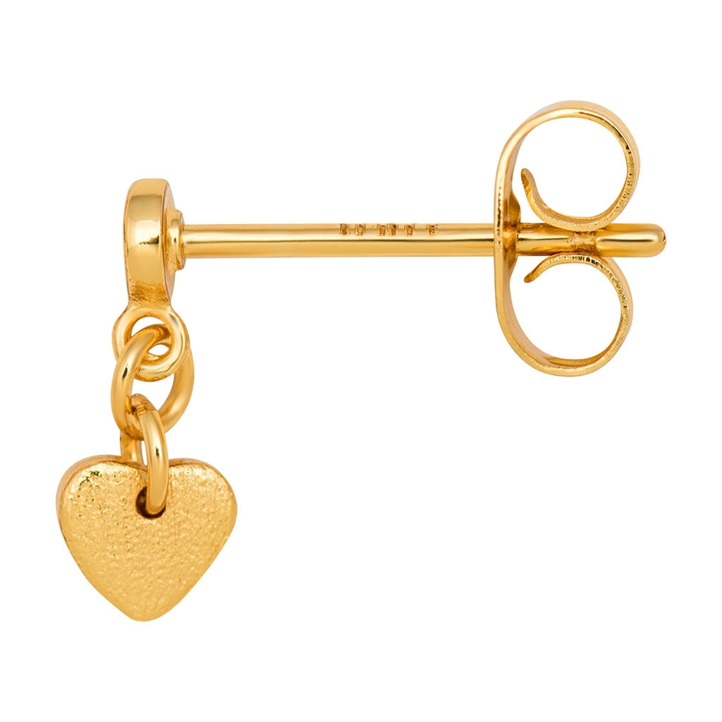 LULU Copenhagen Love U Dangling earring 1 pcs Ear stud, 1 pcs Gold plated