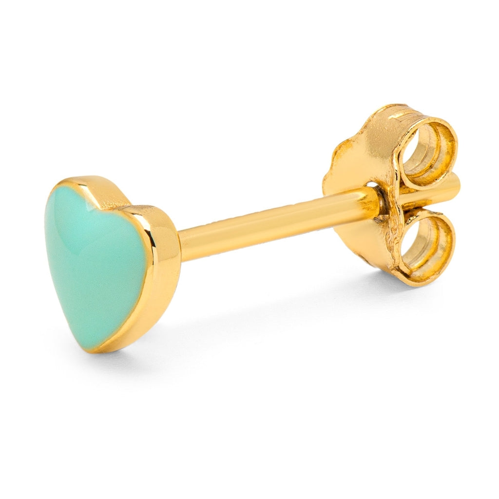LULU Copenhagen Love U earring 1 pcs Ear stud, 1 pcs Mint