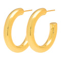 Non Hoops Chunky Medium pair - Gold plated