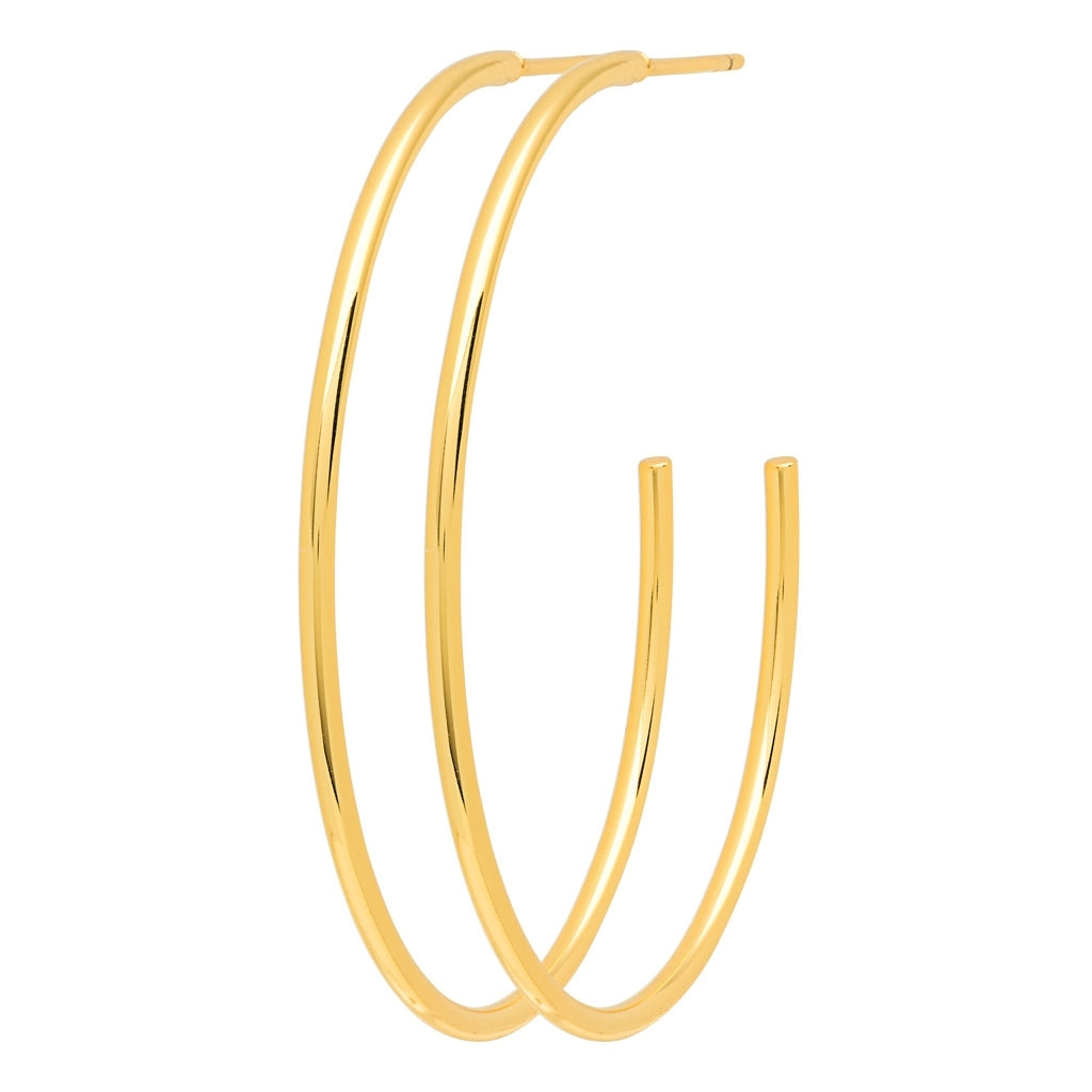 LULU Copenhagen Non Hoops Large pair Hoops Gold plated