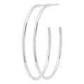 Non Hoops Large pair - Silver Plated
