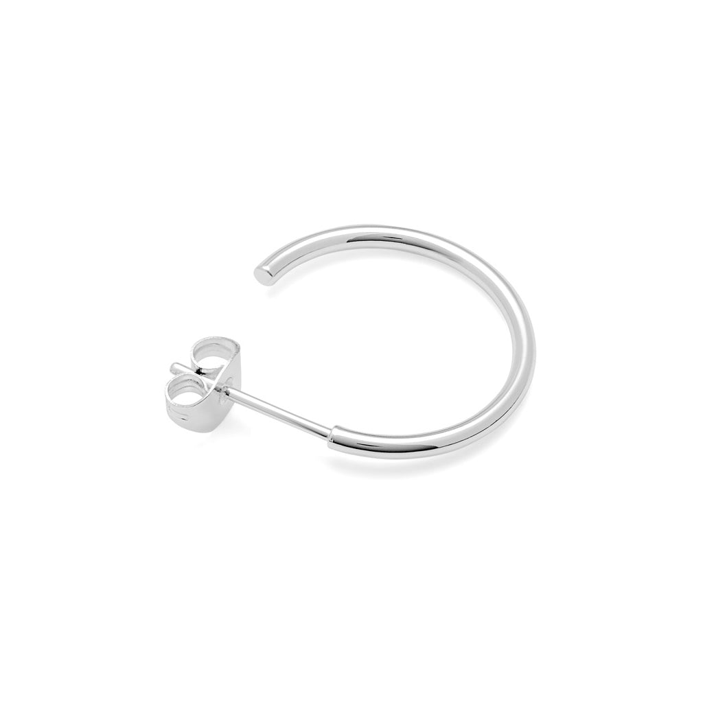 LULU Copenhagen Non Hoops Medium pair Hoops Silver Plated