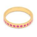 Pattern Ring gold plated - Electric Fuchsia Pink