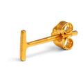 Pin earring 1 pcs - Gold plated