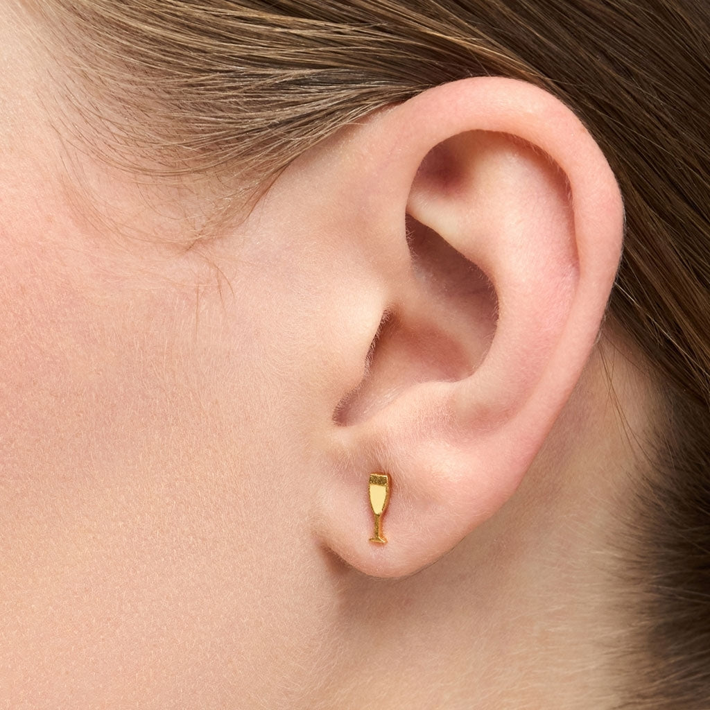 LULU Copenhagen Pop earring 1 pcs - Gold Plated Ear stud, 1 pcs Gold plated