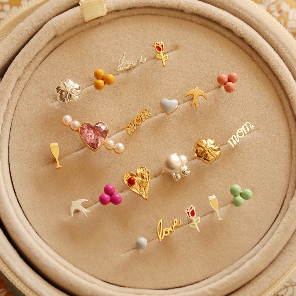 LULU Copenhagen Pop earring 1 pcs - Gold Plated Ear stud, 1 pcs Gold plated
