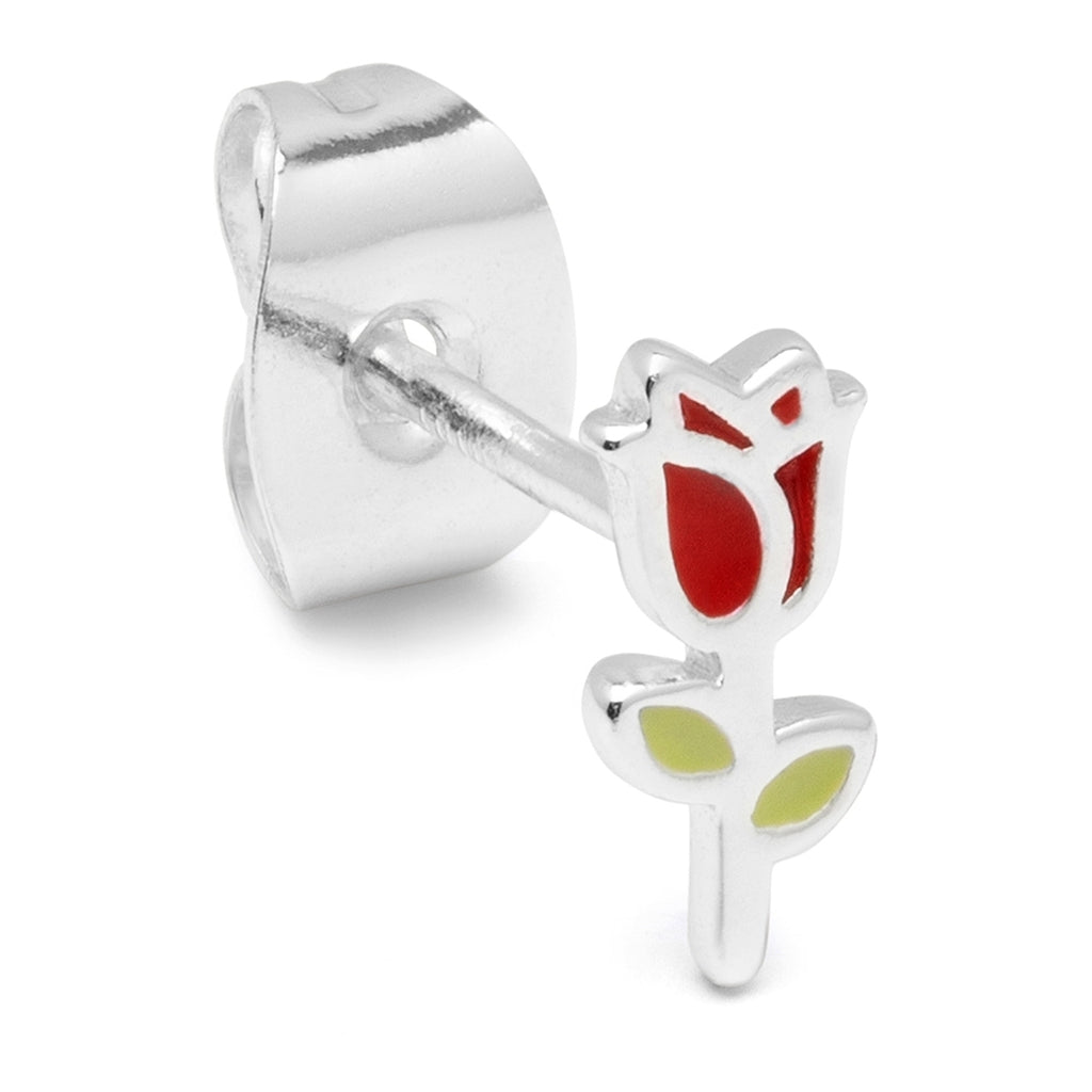 LULU Copenhagen Rose earring 1 pcs Ear stud, 1 pcs Silver Plated