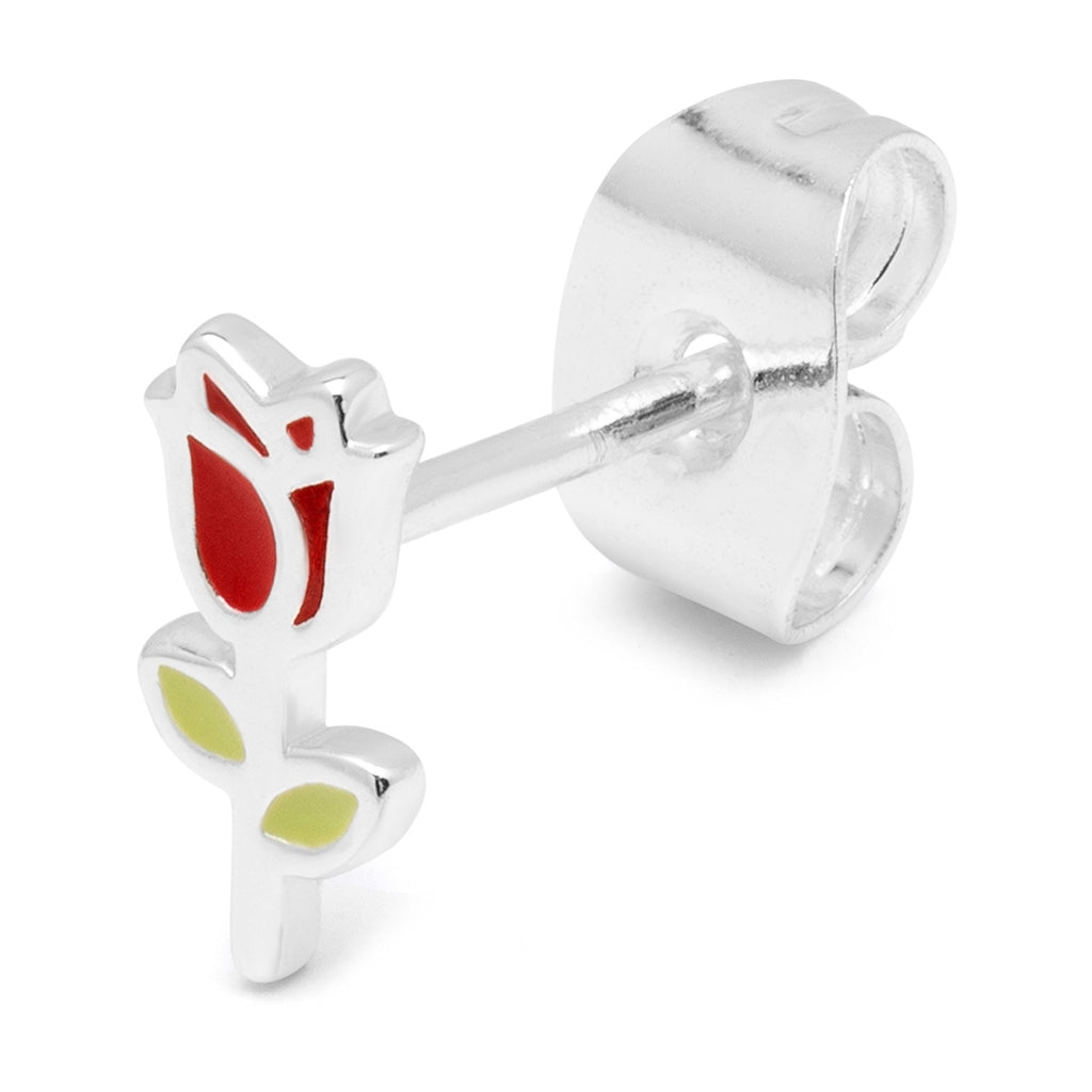 LULU Copenhagen Rose earring 1 pcs Ear stud, 1 pcs Silver Plated