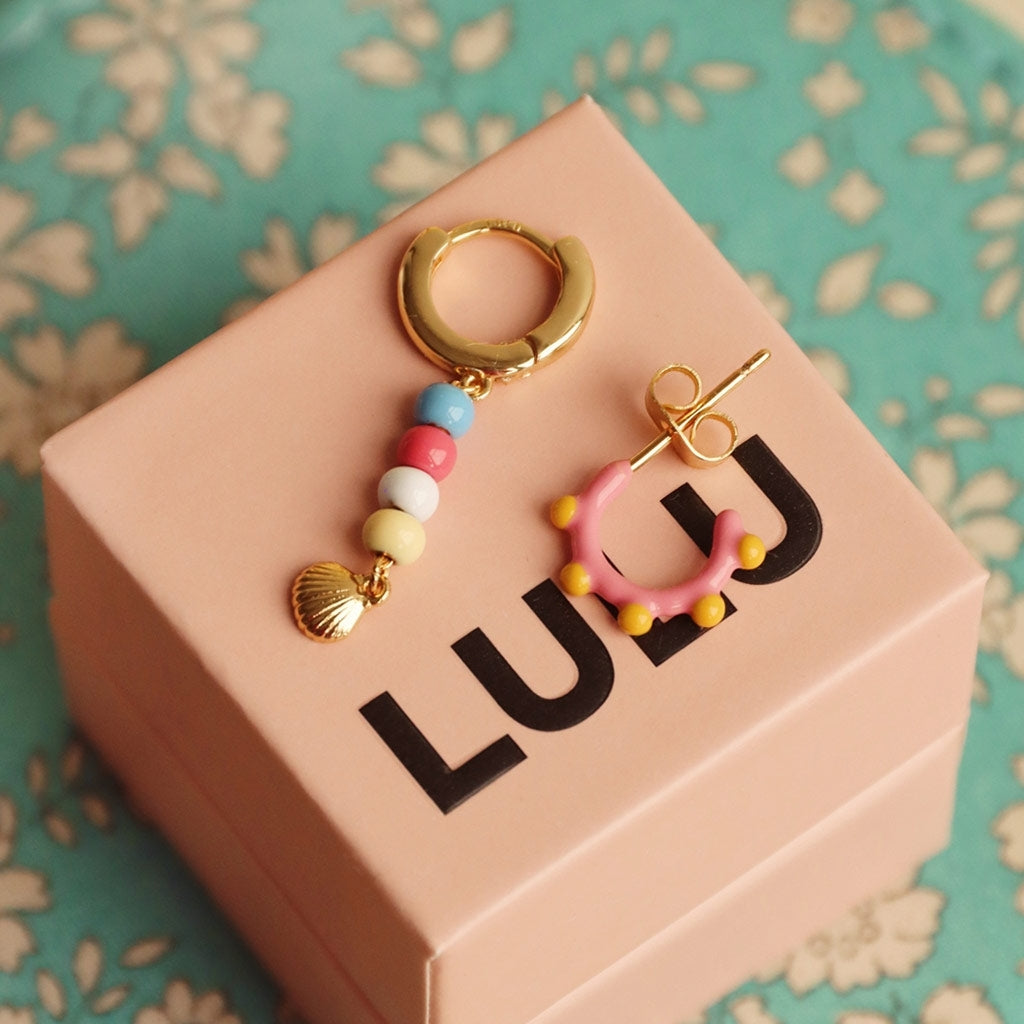 LULU Copenhagen Summer Shell earring 1 pcs Ear stud, 1 pcs Gold plated