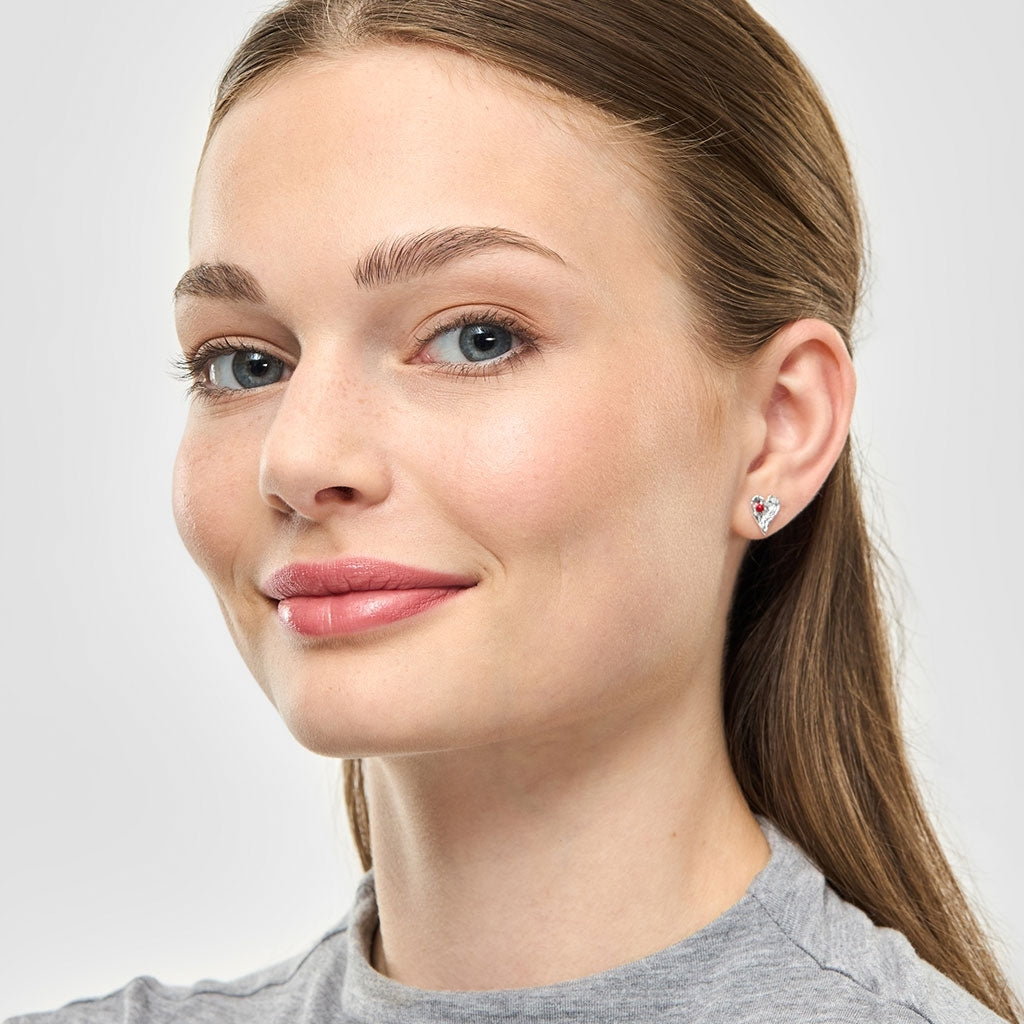 LULU Copenhagen Sweet Heart earring 1 pcs Ear stud, 1 pcs Passion Red