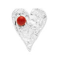 Sweet Heart earring 1 pcs - Passion Red