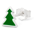 The Green Tree earring 1 pcs - Silver Plated