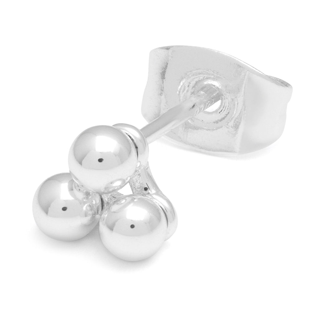 LULU Copenhagen Trio earring 1 pcs Ear stud, 1 pcs Silver Plated