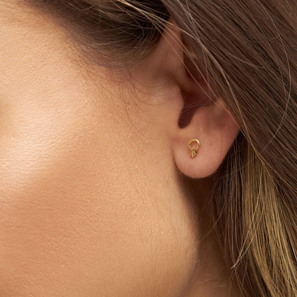 LULU Copenhagen Venus earring 1 pcs Ear stud, 1 pcs Gold plated