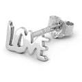 Word Love earring 1 pcs - Silver